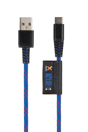 Câble USB vers USB-C bleu uni - 1 mètre